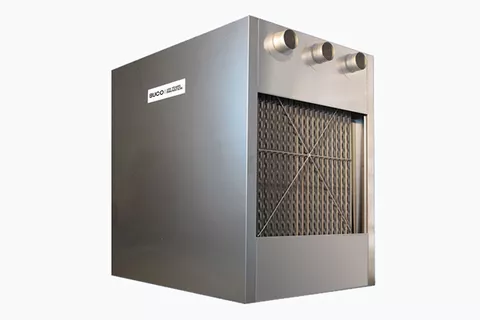 1900 kW baudelot ice water cooler NH3 pumped mode without water collection tank